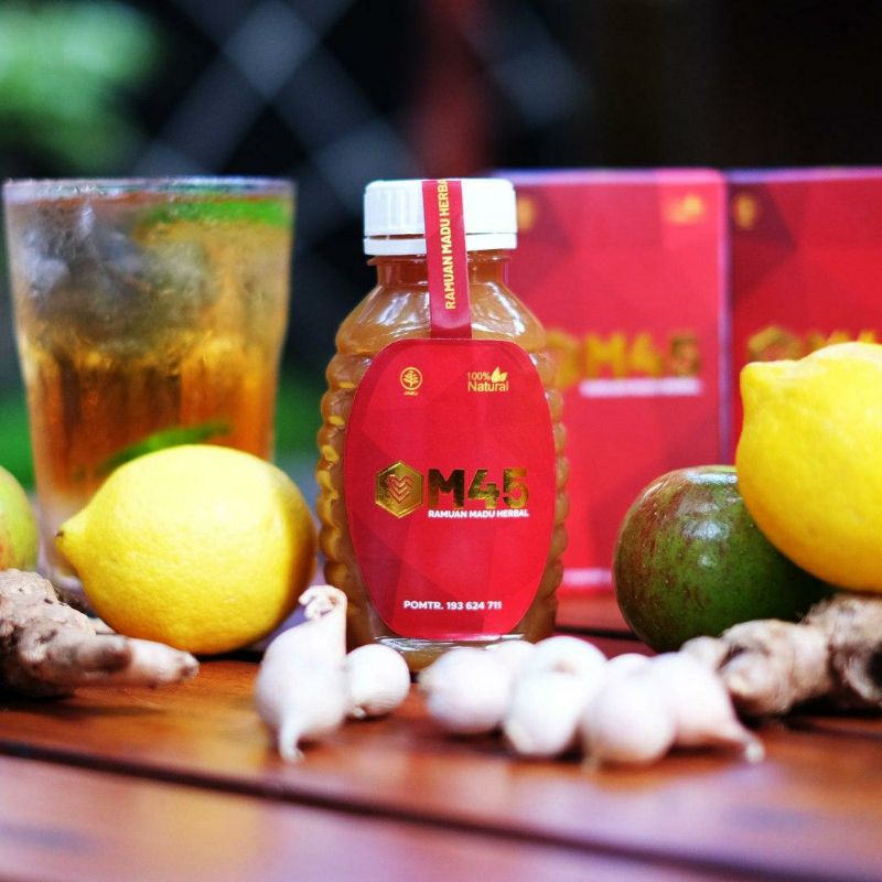 Madu Herbal M45 | Obat | Cegah | Turunkan | Lemak Plak Darah | Kolesterol | Jantung Koroner | Darah 