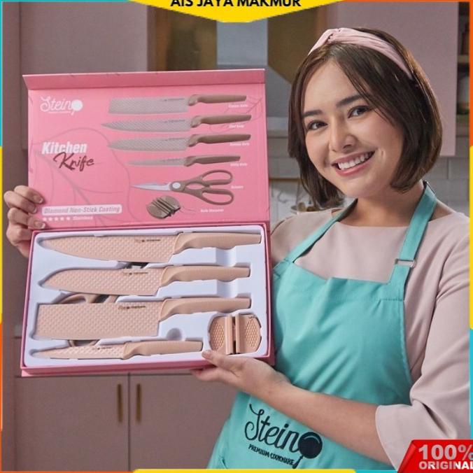 {{{{{{] Stein Steincookware Pisau Diamond Knife Set 5 + Free Knife Sharpener