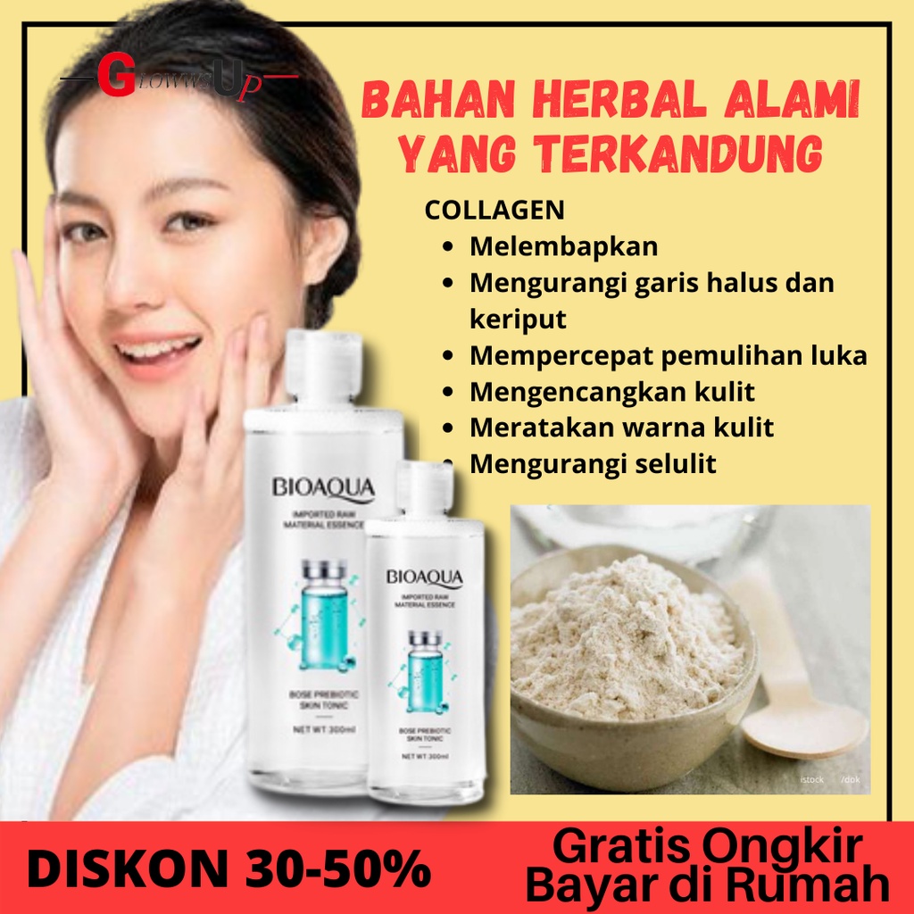 Pencerah Wajah Pelembab Wajah Berminyak BIOAQUA Bose Prebiotic Skin Tonic 300ml hydrating toner