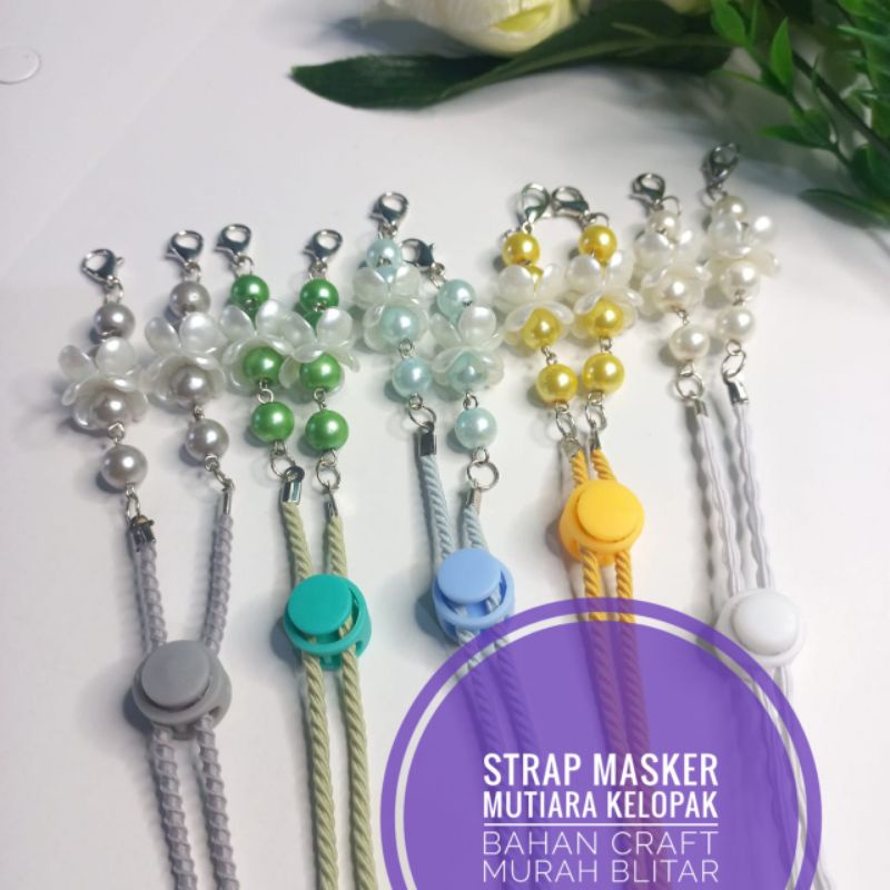 strap masker mutiara kelopak