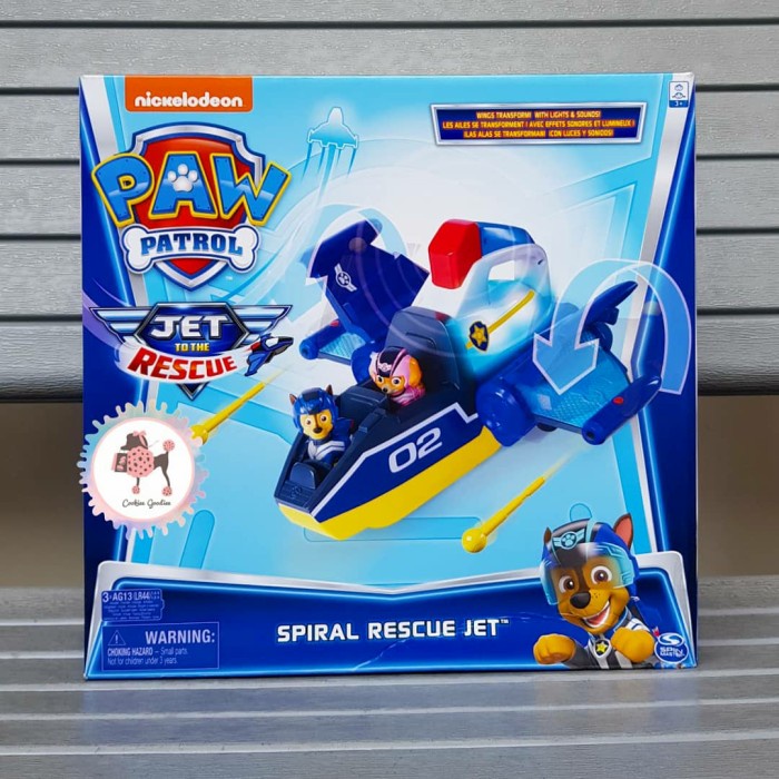 (AF) Paw Patrol Jet to the Rescue Deluxe Transforming Spiral Rescue Jet Kode-AF04
