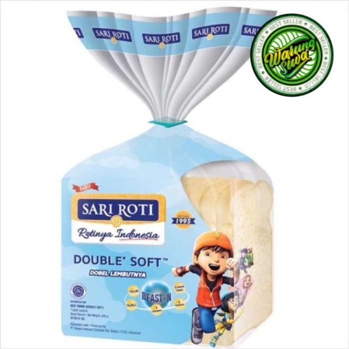 

Sari roti tawar double soft 360gr