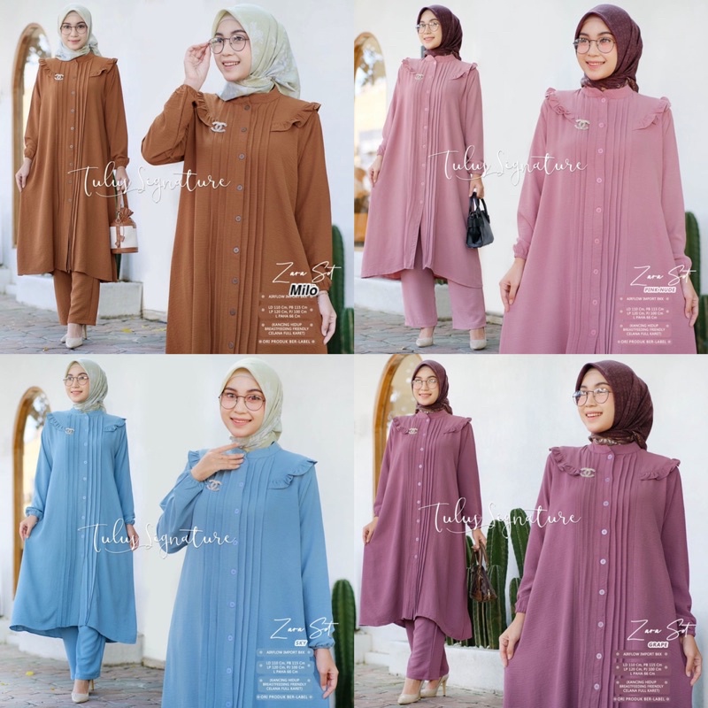ZARA SET//ONE SET LONG TUNIK LD 110-125//LONG TUNIK JUMBO/ONE SET CRINKLE AIRFLOW