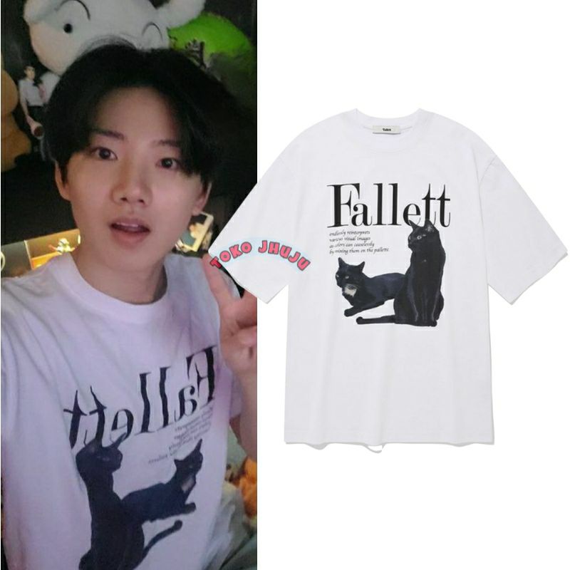 Baju Kaos Treasure Junkyu style FALET KICING HITAM KEMBAR PRINT DTF