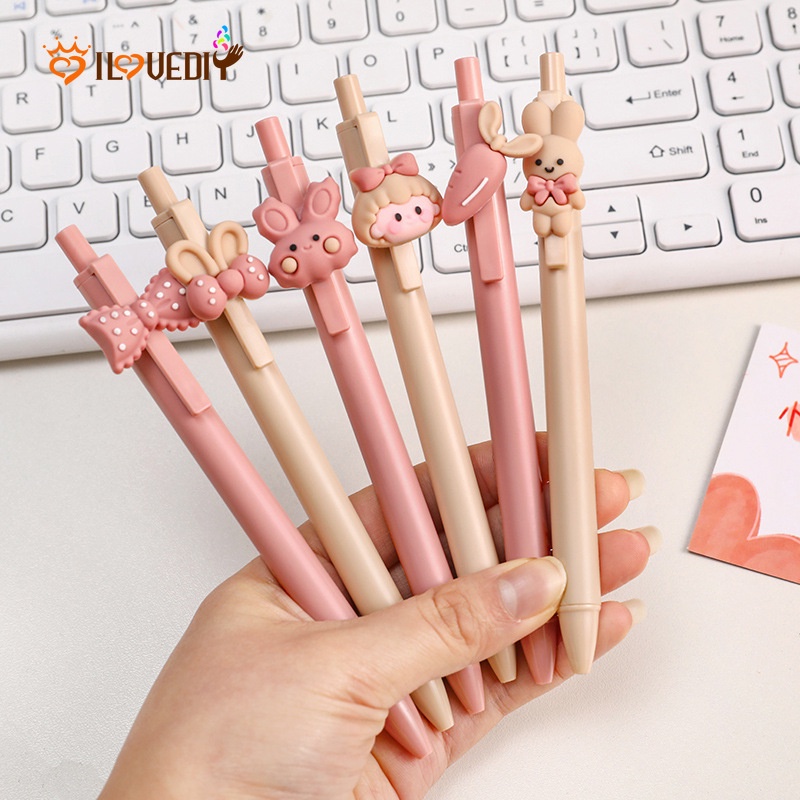 1pc Pen Gel Bentuk Kelinci Lucu Kreatif Untuk Stationery Sekolah / Kantor