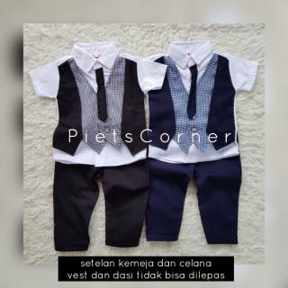 Jas Tuxedo Dasi Bayi Anak Baju Setelan Baju Pesta Murah