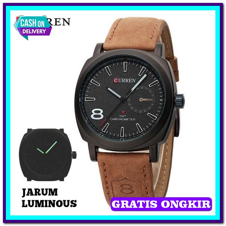 Jm Tangan Pria Cowo Cowok Sport Digital Anti Air Tahan Air Tali R Eo63 Curren 8139 Jam Tangan Pria