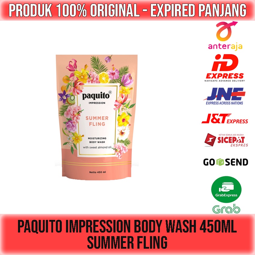 SABUN CAIR BODY WASH PAQUITO IMPRESSION REFILL 450ml with sweet almond oil