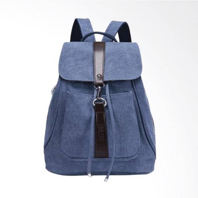 Backpack tas jeans Tas Ransel Wanita - Dark Blue