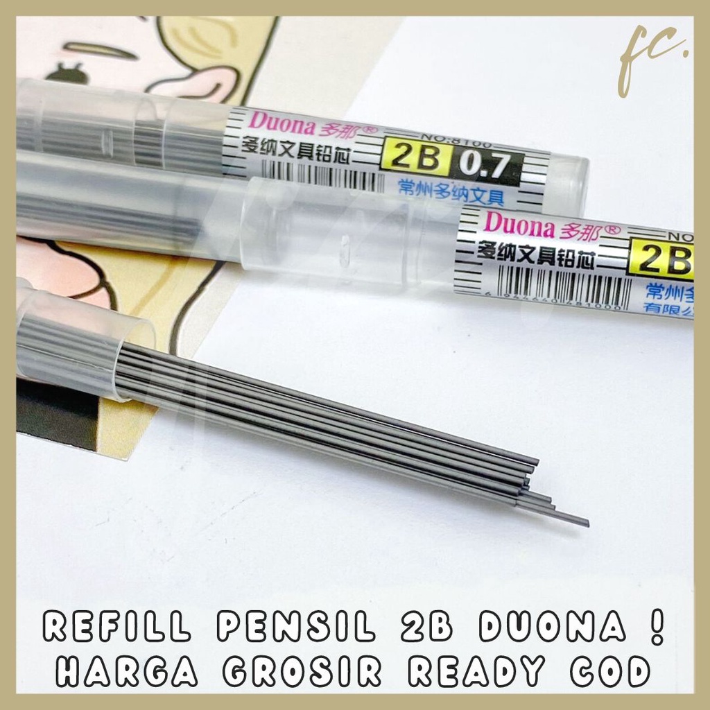 

Duona Lead Superfine Isi Pencil Refill Pensil 2B 0.7 No: 8100 Original Super Fine Tebal Non Toxic Alat Tulis Ulang Grosir Ready COD