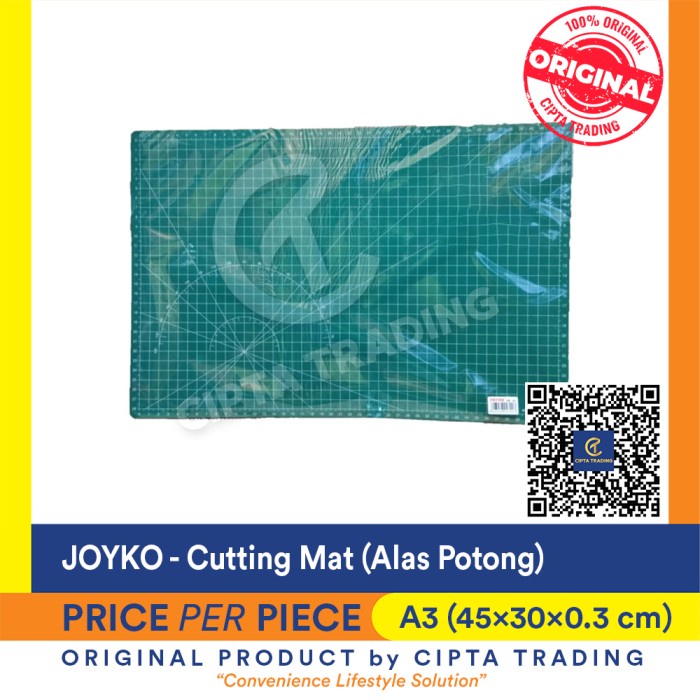 

CODE189 Cutting Mat - Joyko - A3 (45 x 30 x 0,3 cm)