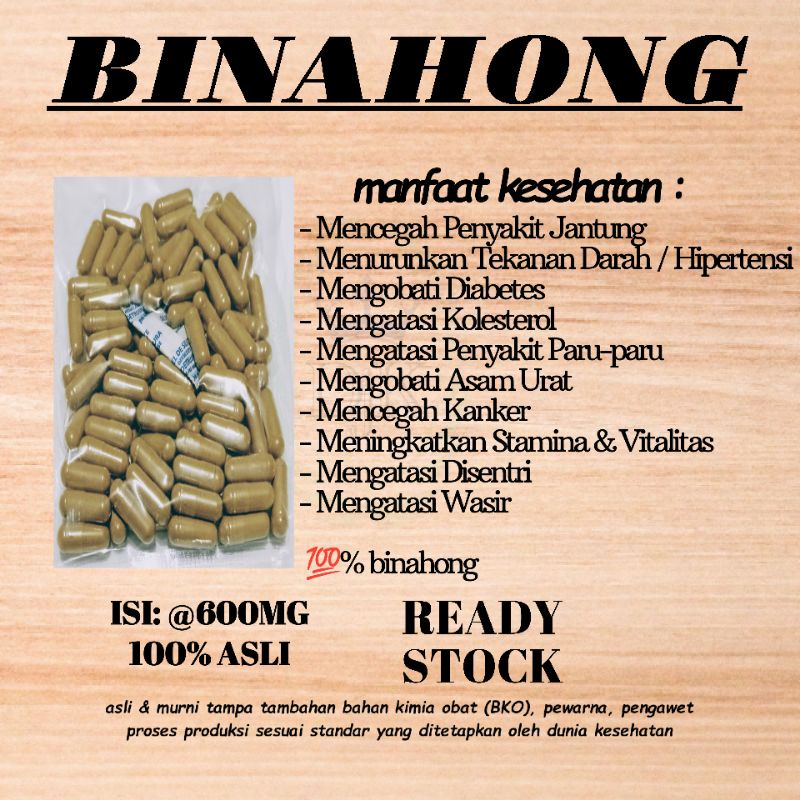 

Binahong kaya manfaat kesehatan isi 200kapsul