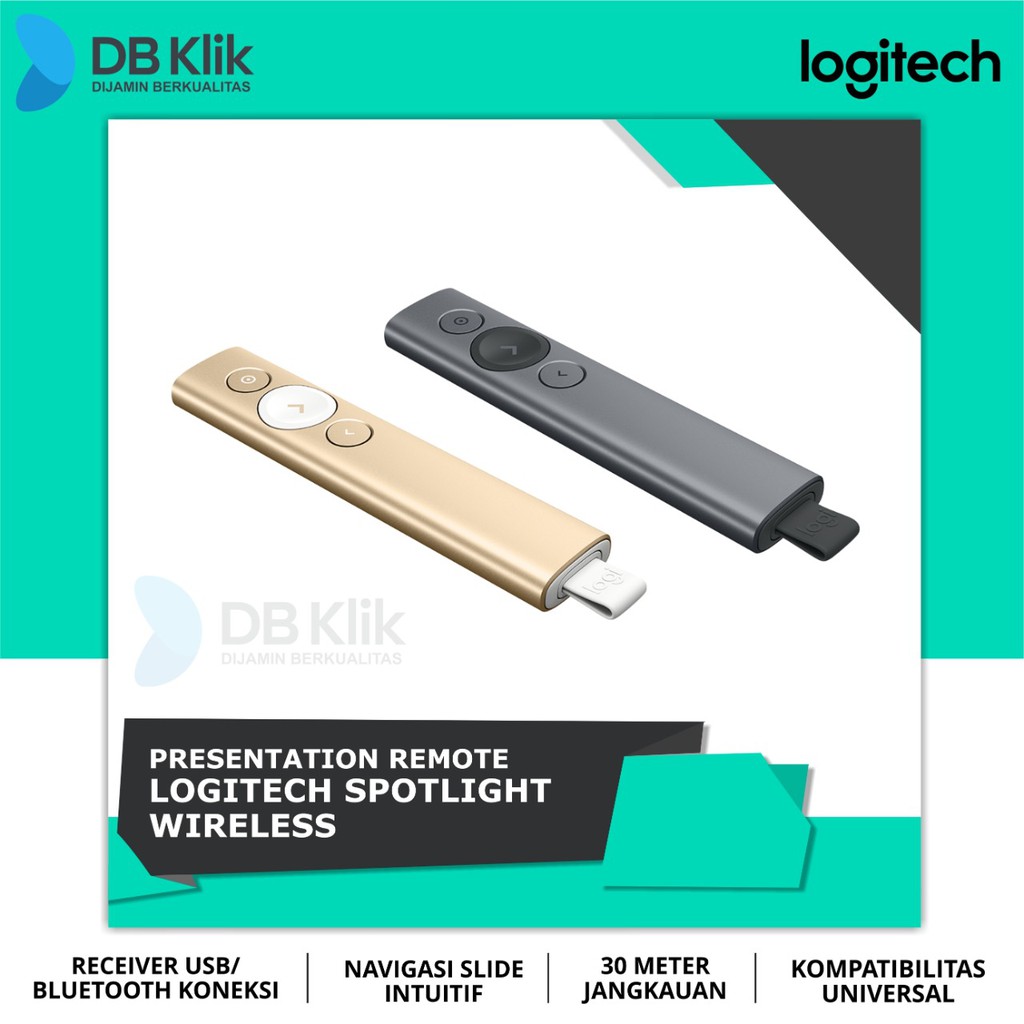 Logitech Spotlight Wireless Presentation Remote Gold &amp; Slate Grey