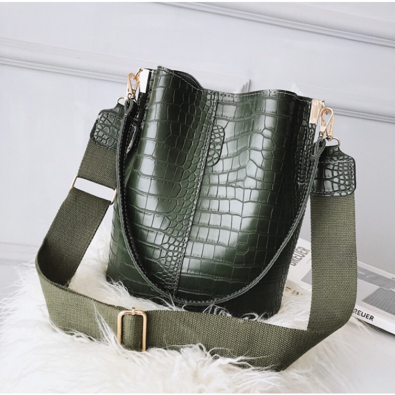 SG1967 syafniegalery tas selempang wanita motif croco import croco bag