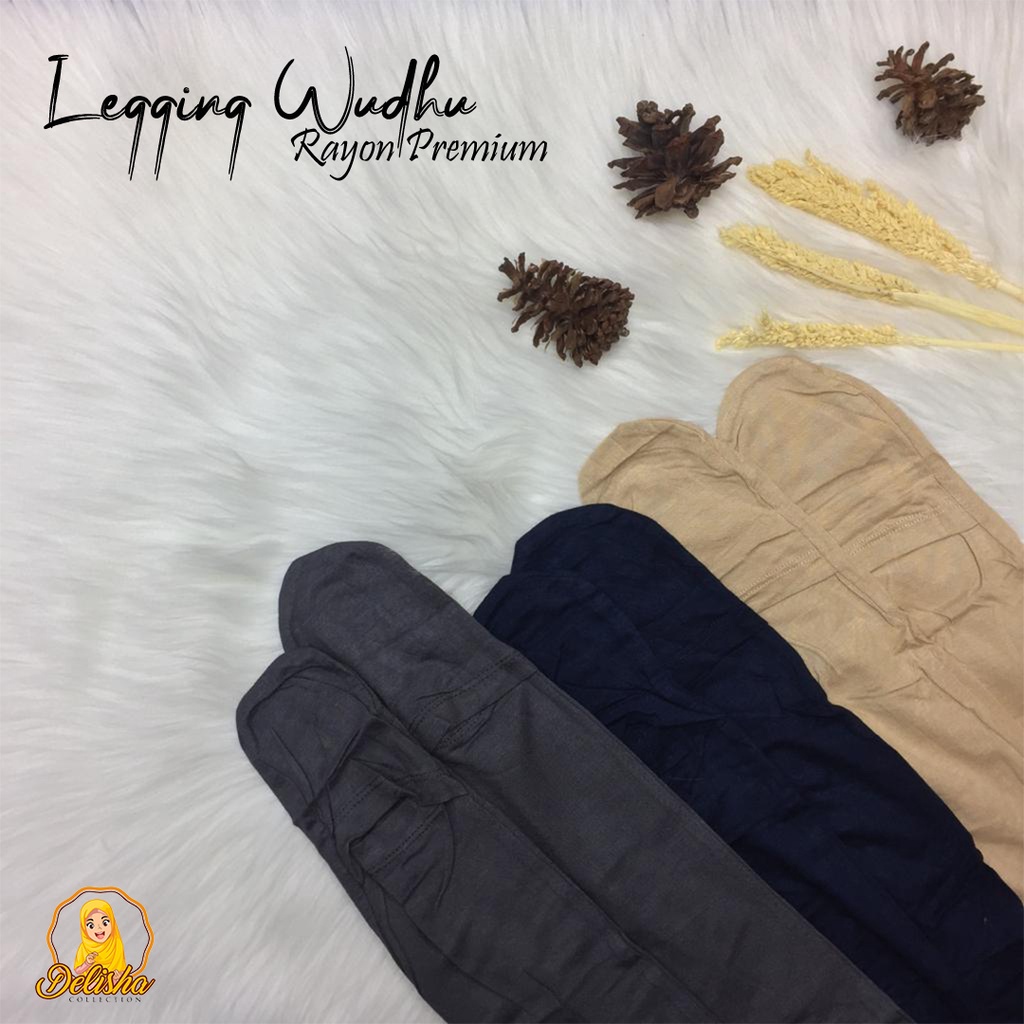 Leggings Wudhu Wanita Standard dan Jumbo Rayon Premium By : Islah / Leging Wudhu Kaos Premium / Legging Wudu Kaos Fashion Muslim Basic Premium