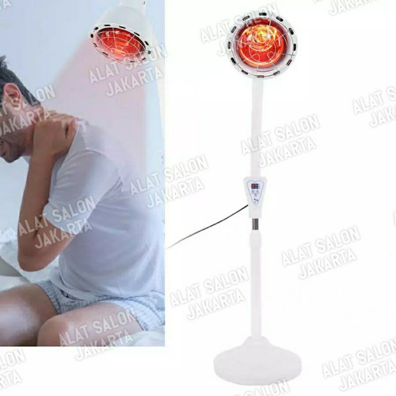 LAMPU INFRARED LAMPU INFRA MERAH INFRARED LAMP THERAPHY 275WATT ALAT TERAPI INFRARED STANDING LAMP