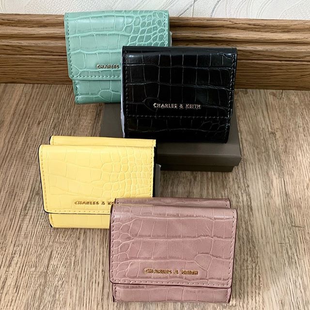 [7.7 Boombastis Sale⚡] - DOMPET WALLET WANITA CK499 CROC EFFECT FOLDED WALLET  PREMIUM IMPORT