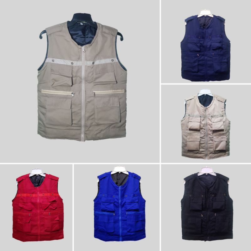 rompi lapangan / wartawan (M s/d 5XL) | Shopee Indonesia