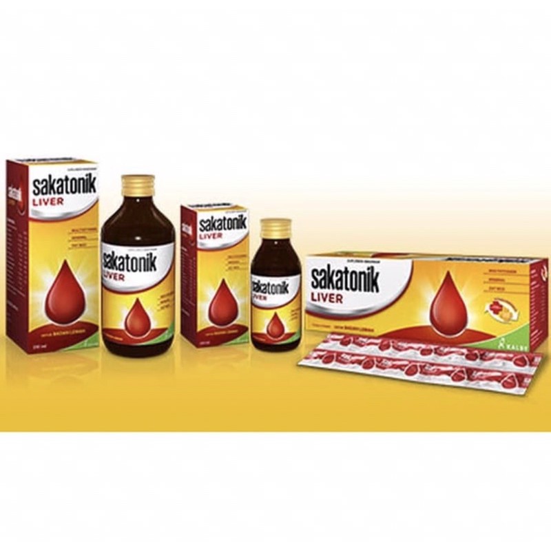 Sakatonik strip 10 tablet | Sakatonik liver sirup 100 ml &amp; 310 ml ( multivitamin penambah darah )