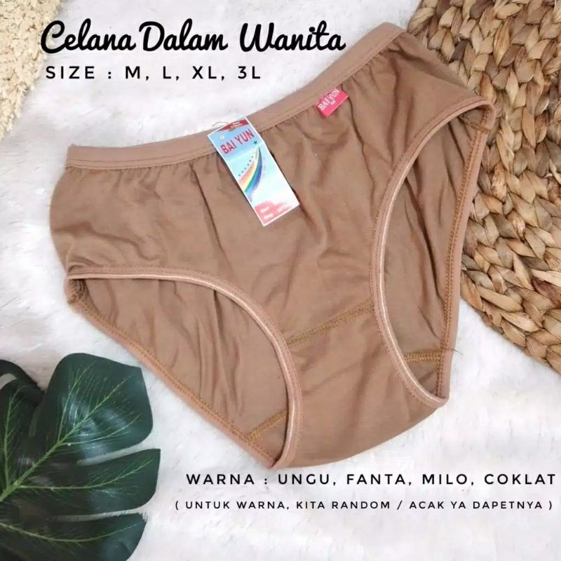 CELANA DALAM WANITA LUSINAN / CELANA DALAM WANITA LUSINAN MURAH / PAKET HEMAT 1 LUSIN CD WANITA BAIYUN-5