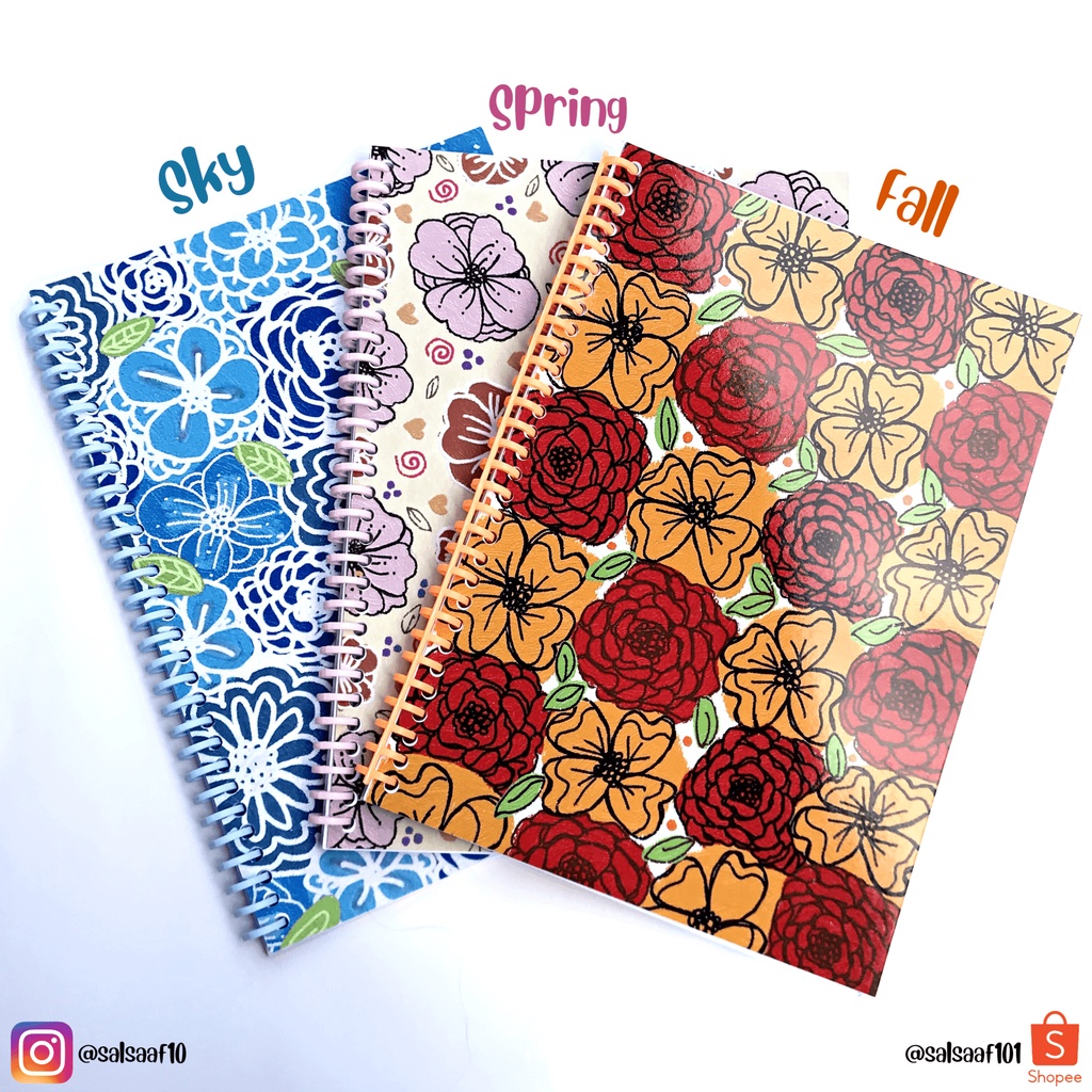 

Floral Notebook A4 (HANDMADE PATTERN) / Buku Tulis / Buku Catatan / Notebook Kuliah