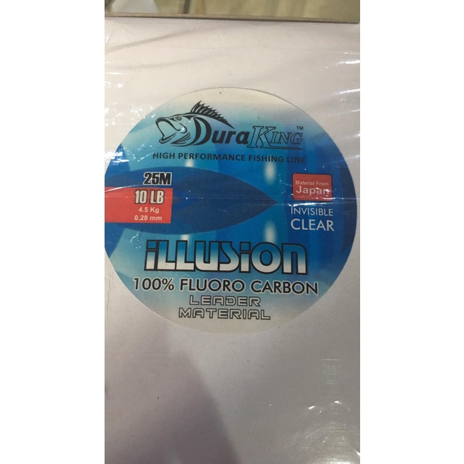Populer] Leader Fluoro Carbon Illusion Duraking / Senar Pancing 10 Lb 25 Mt