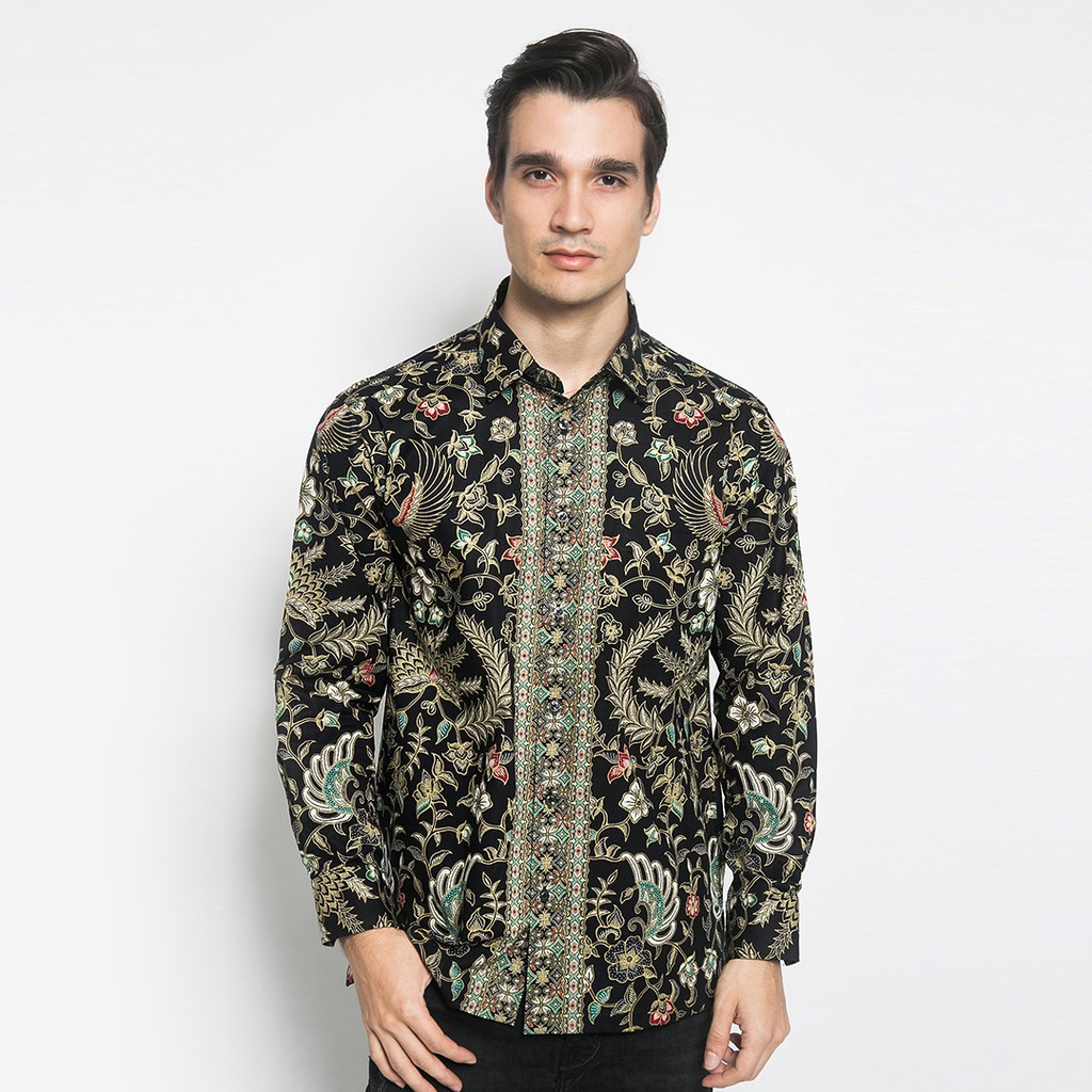 kemeja Alisan Bayar COD Alisan Kemeja Lengan Panjang Batik Reguler 10464 Hijau diskon murah