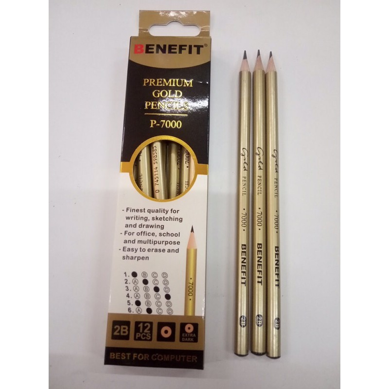

Pensil 2B Benefit P-7000 Gold
