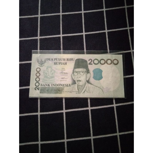 uang kertas kuno 20000 rupiah kihadjar dewantara tahun 1998 bekas murah