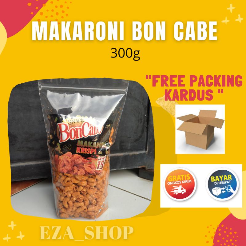 

MAKARONI BONCABE 300g / SNACK KILOAN ORIGINAL / PEDAS LEVEL 15