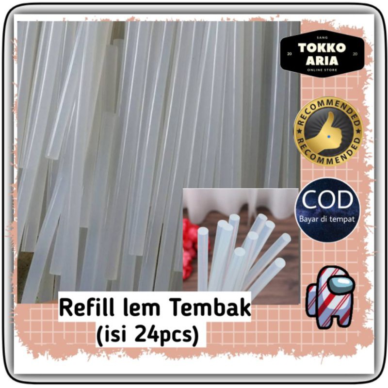 

ISI 24PCS refill lem tembak/glue stick