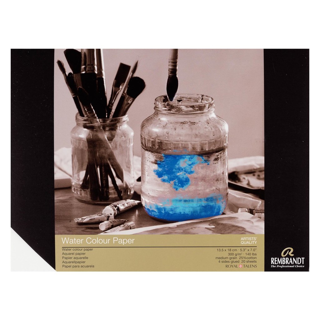 

REMBRANDT Water Colour Paper Block 13,5 x 18cm 20 Sheets
