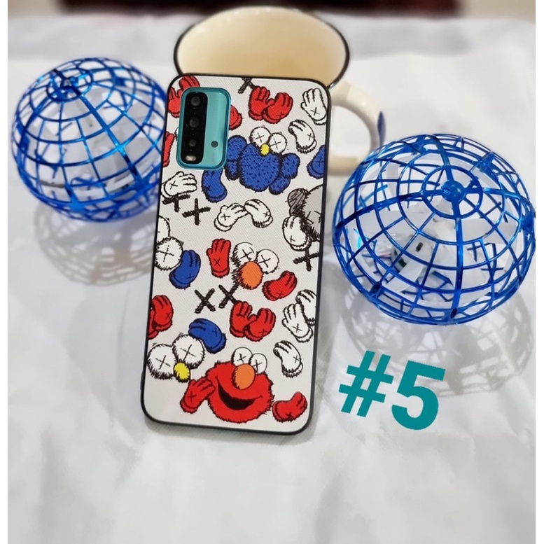 Casing Elmo + tali untuk hp Samsung A51 A31 A50 A22 A11 M11 A32 A02s A21s Xiaomi Poco X3 Redmi 5plus