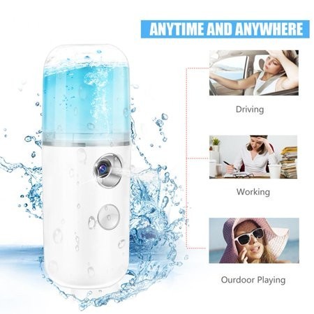 NANO MIST SPRAYER / Nano Face Spray / Pelembab Wajah Mini Portabel Usb - Putih