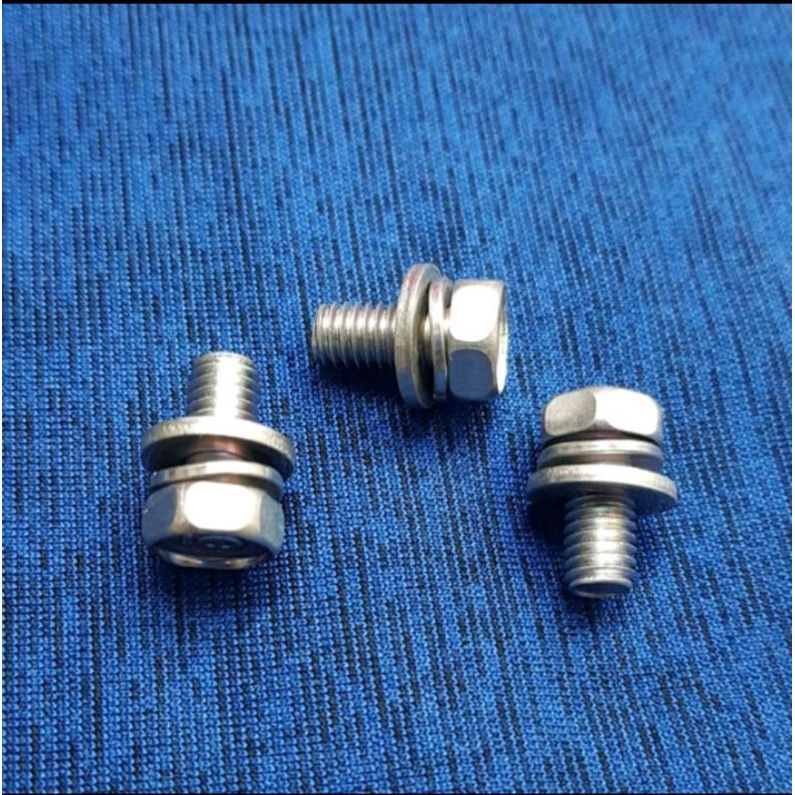 baut ori honda 6x12 kunci10 double ring