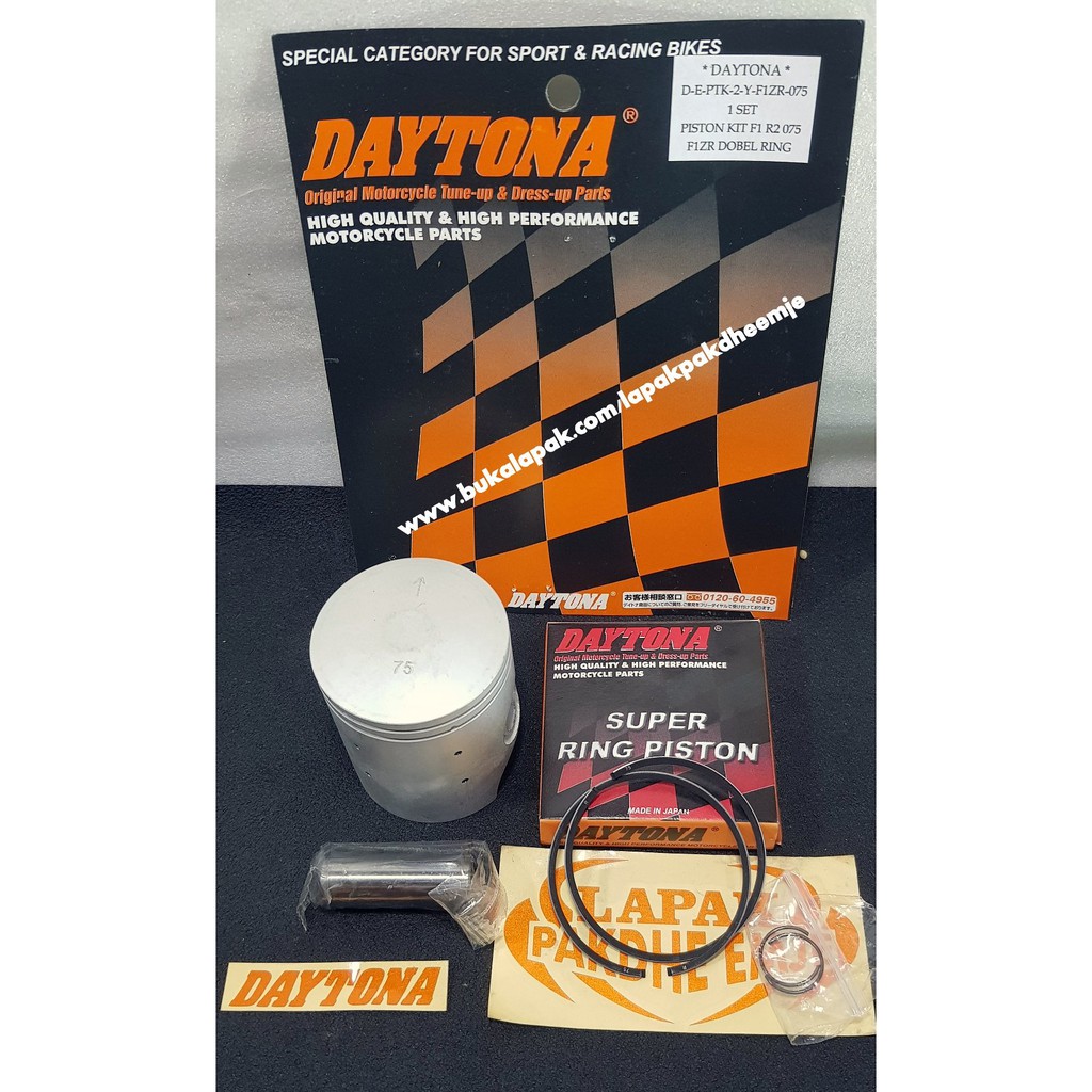 PISTON SET FIZR PISTON KIT FIZR FORCE 1 DAYTONA ORIGINAL 75 Os 75 over size 75 LAPAK PAKDH