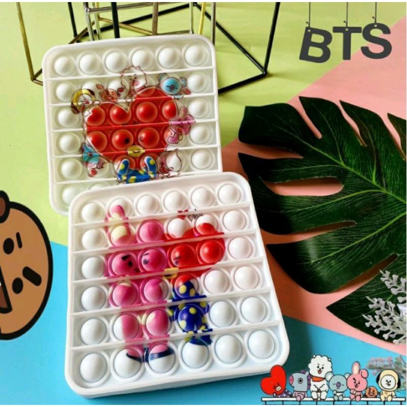 POP IT BTS BT21 MURAH Fidget Toy UV pop it tiktok-BT21 kotak
