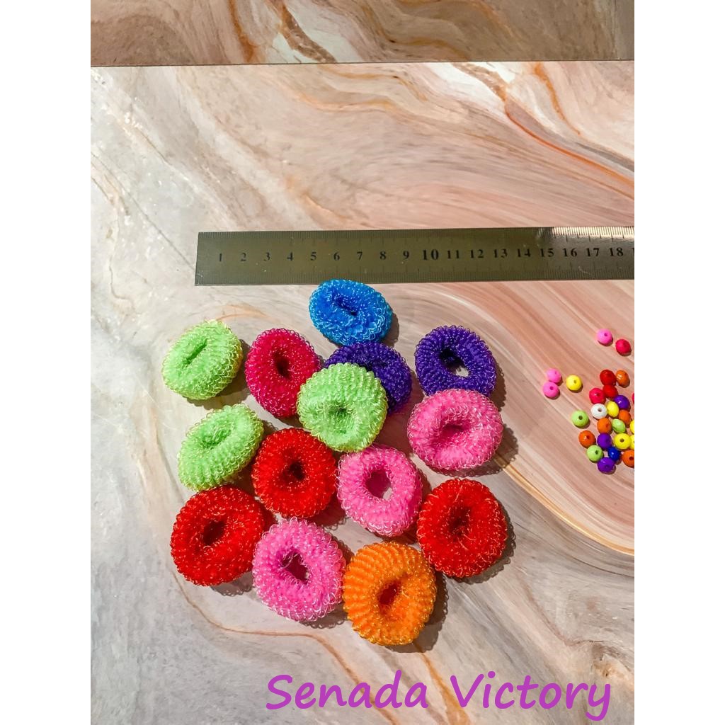 Senada Victory Ikat Rambut Donat Mini Isi 3 Pcs Kunciran Donat Mini