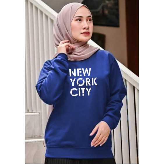 Kaos Lengan Panjang NYC baru/ Kaos Sweatshirt / Atasan Wanita / Atasan Wanita Lengan Panjang