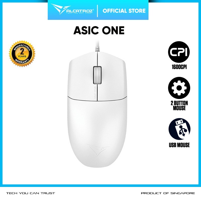 Mouse ALCATROZ ASIC ONE Wired USB 1600CPI - Alcatroz ASIC 1 Mouse