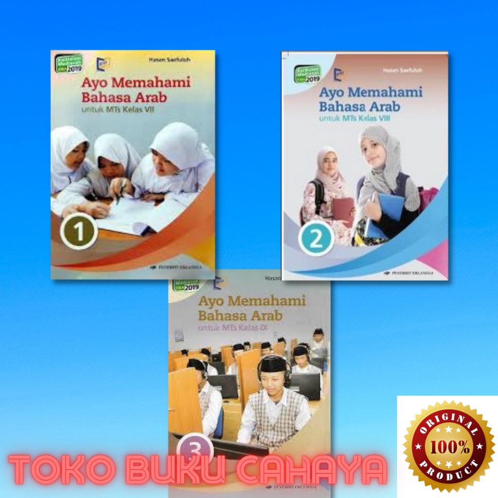 BUKU BAHASA ARAB MTS ERLANGGA KELAS 7 8 9 AYO MEMAHAMI BAHASA ARAB