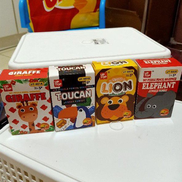 

diy puzzle pencil sharpner / rautan lego bentuk hewan