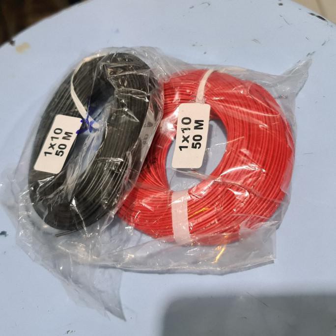 

Kabel Kecil Cable Cacing Serabut 2 Warna Biru Merah 2Mtr Halus Tv