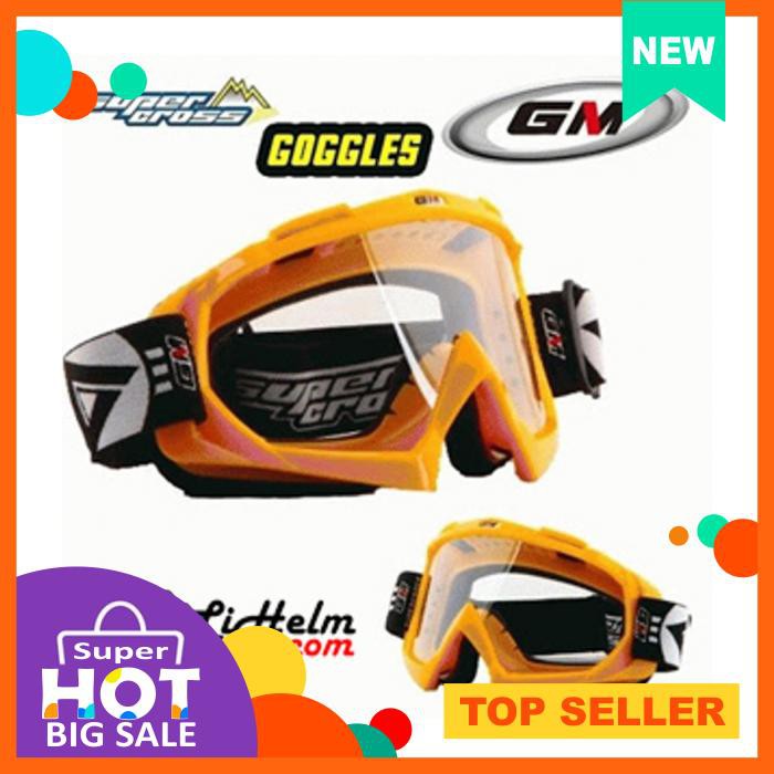 Kacamata Goggles Cross Gm Original Yellow Clear