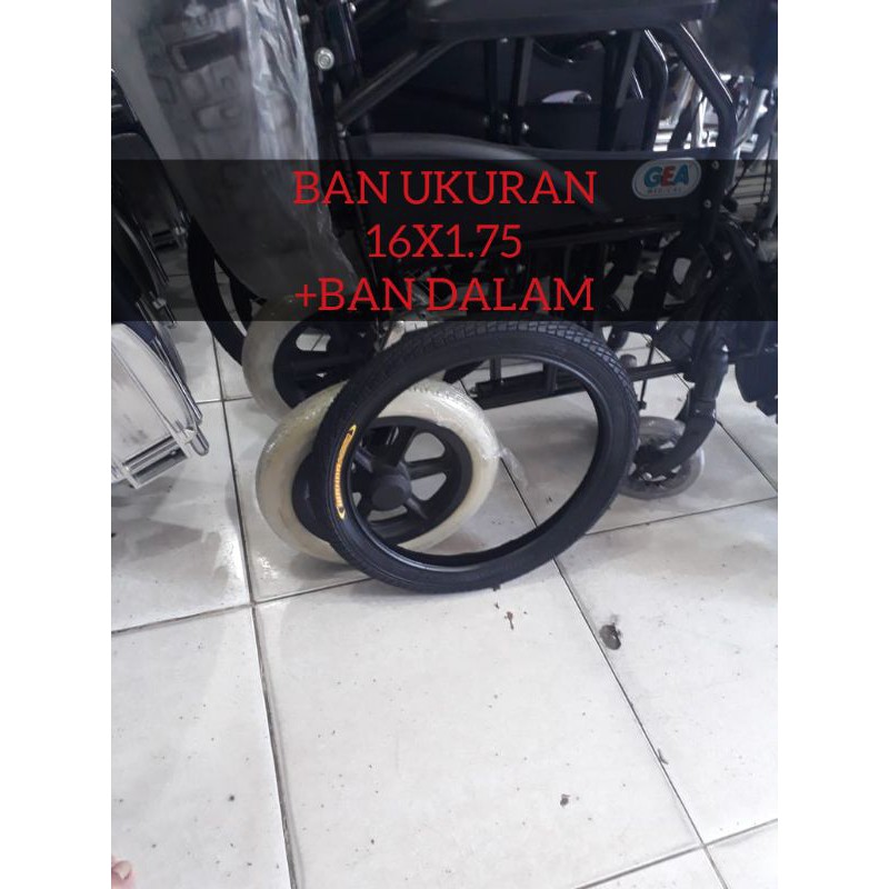 ban kursi roda ukuran 16x1.75 + luar +dalam