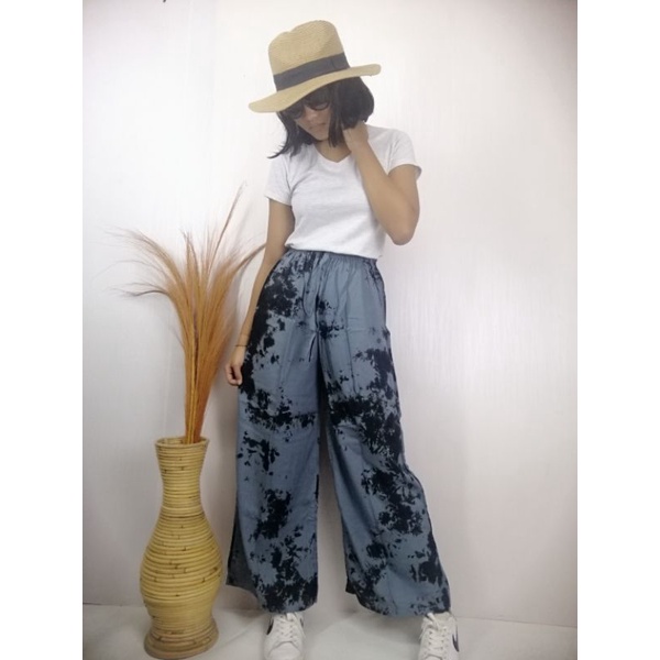 Celana Kulot Alea Panjang Tie Dye Rayon Bali / Kulot Bali / Kulot Tie Dye / Kulot Panjang