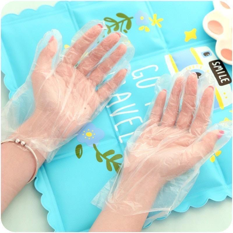 Disposable Gloves isi 100 per pack Sarung Tangan Plastik sekali pakai Higienis Food Grade Serbaguna