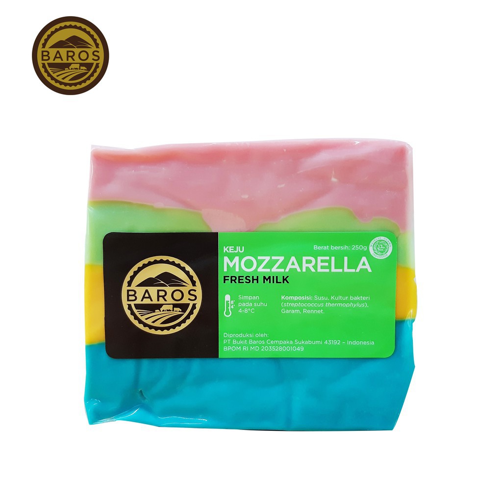 Baros Keju Mozarella Rainbow 250g | Keju Mozarela Pelangi / Keju Meleleh