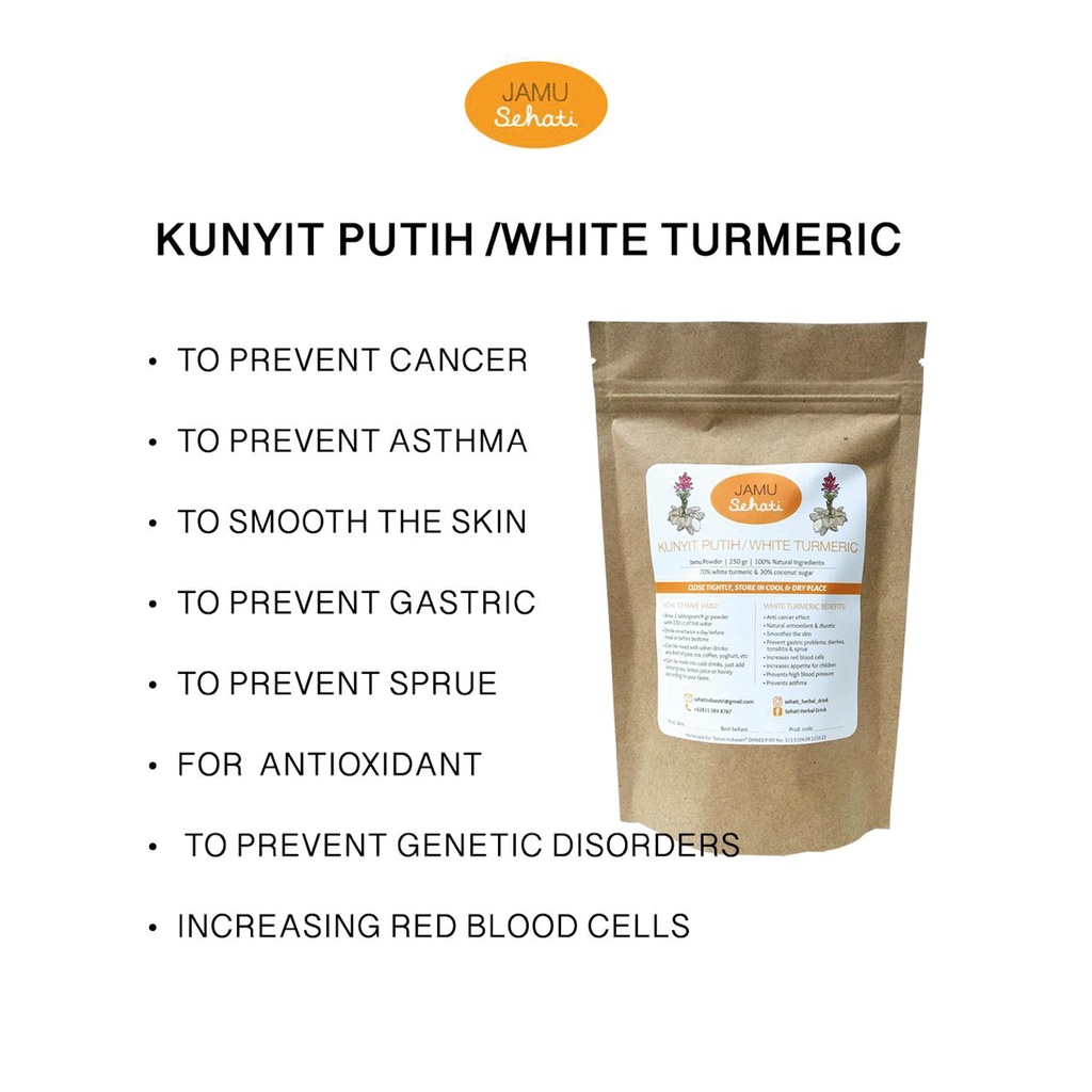 

Jamu Sehati White Turmeric / Kunyit Putih (Bubuk)