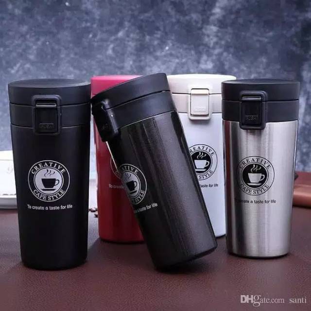 WnZcollection / Termos Kopi / Travel Mug Coffee Tahan Air Panas &amp; Dingin  B46 Stainless / Termurah